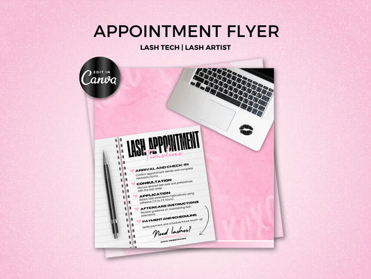 Pink Note Appointment Booking Flyer 
