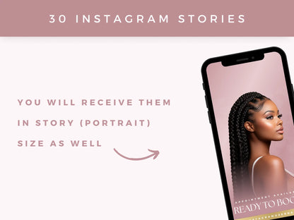 Rose Gold Braiding Instagram Kit stories