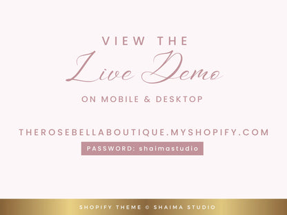 Rose Gold view the live demo