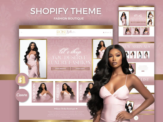 Rose Gold Shopify Theme Fashion Boutique