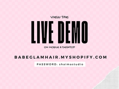 Pink Feminine Hair Salon Shopify Theme live demo